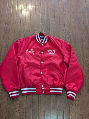 Vintage TV 23 Wyoming, MI "Polly" Nylon Varsity Jacket Made in USA - Size M